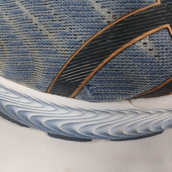 Asics Mens Gel Nimbus 22 Blue Orange Running Shoes Size 12 Athletic Trainers - Picture 3 of 12